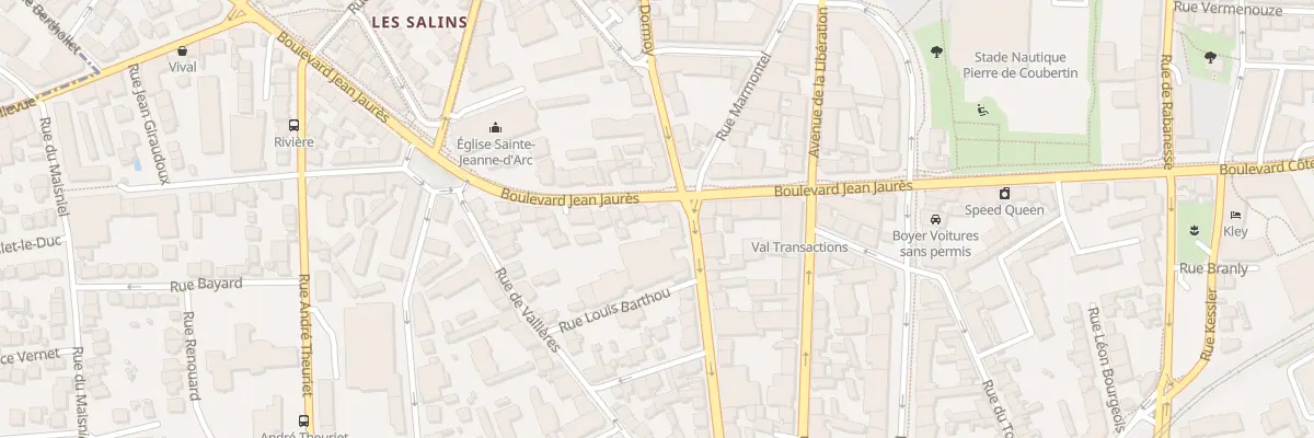 Plan du 45 Bd Jean Jaurès à Clermont-Ferrand