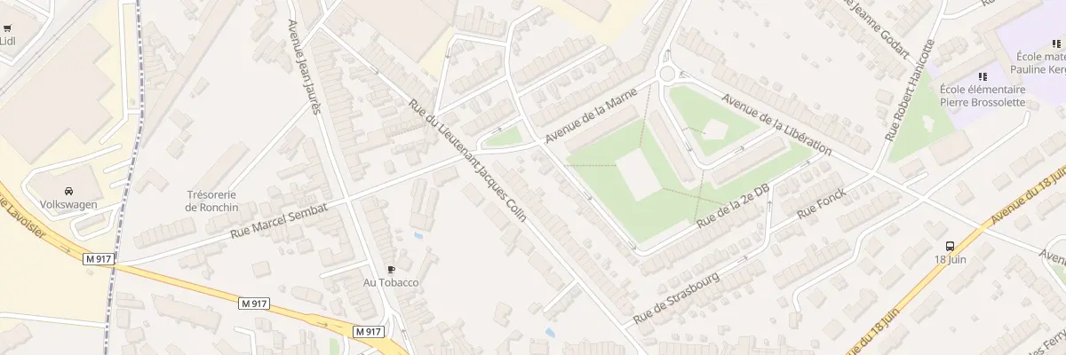 Plan du 39 Rue du Lt Jacques Colin à Ronchin