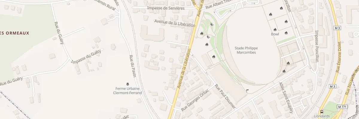 Plan du 138B Av de la Libération à Clermont-Ferrand