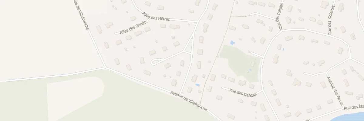 Plan du 5 All des Rogets à Courtenay