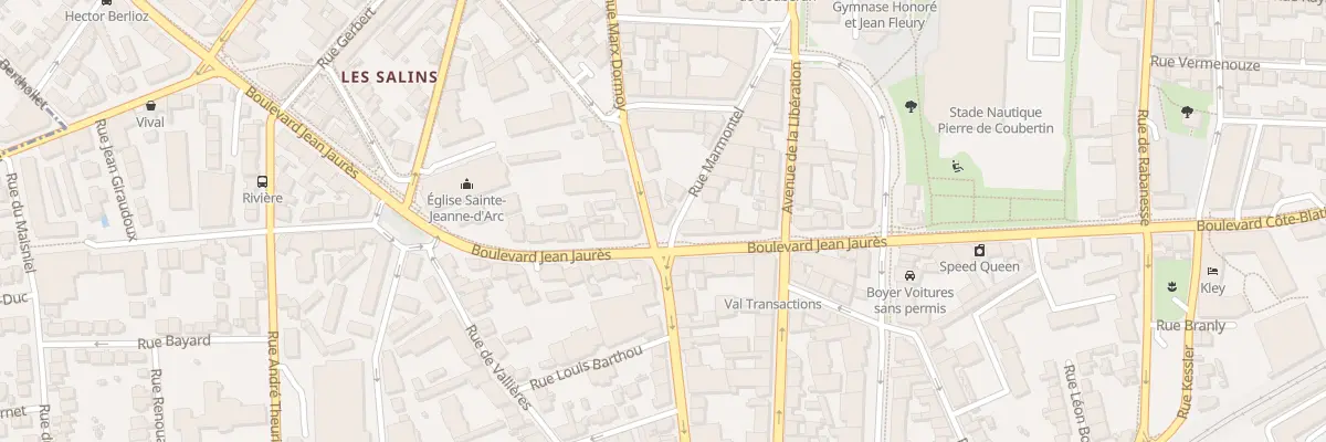 Plan du 36 Bd Jean Jaurès à Clermont-Ferrand