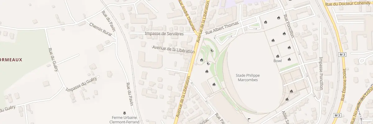 Plan du 128 Av de la Libération à Clermont-Ferrand