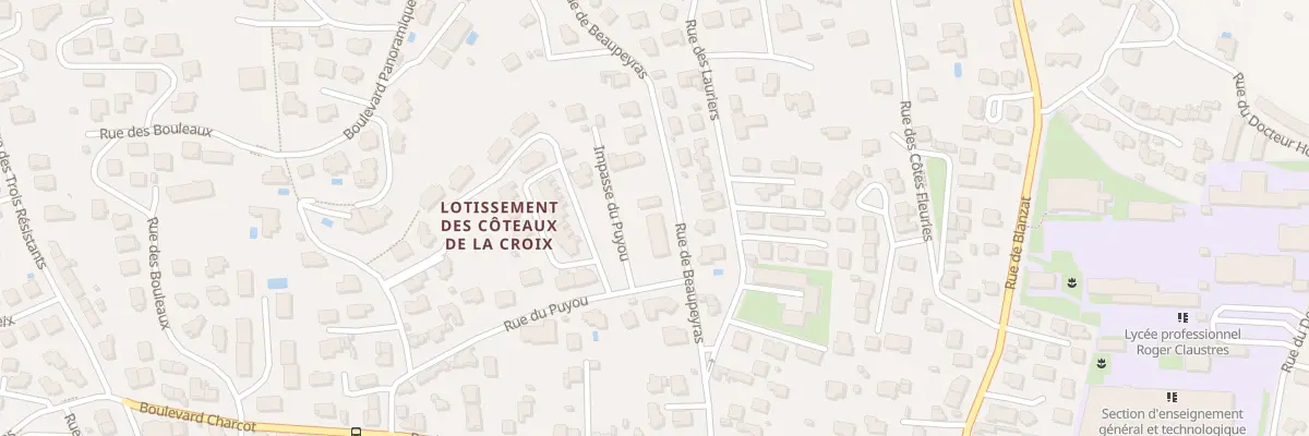 Plan du 119 Rue de Beaupeyras à Clermont-Ferrand