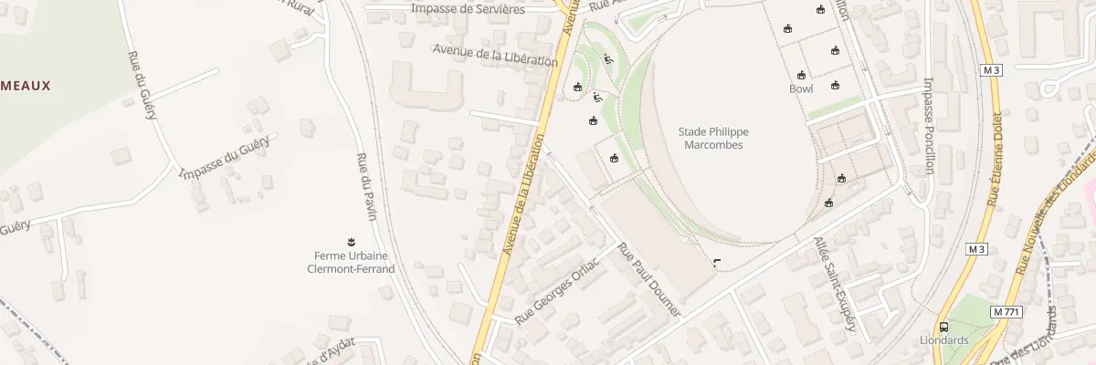 Plan du 131 Av de la Libération à Clermont-Ferrand