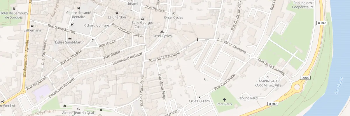 Plan du 8 Rue de la Saunerie à Millau