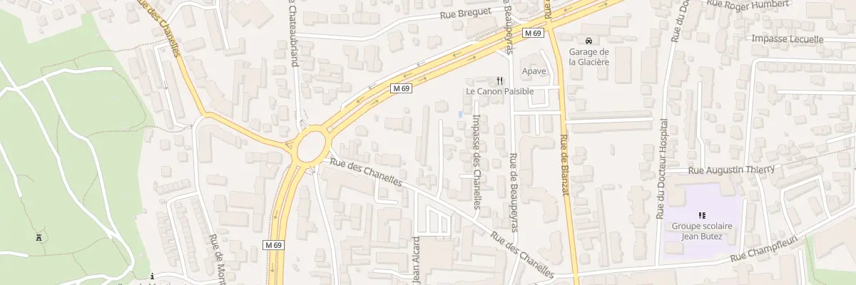 Plan du 28 Rue des Chanelles à Clermont-Ferrand