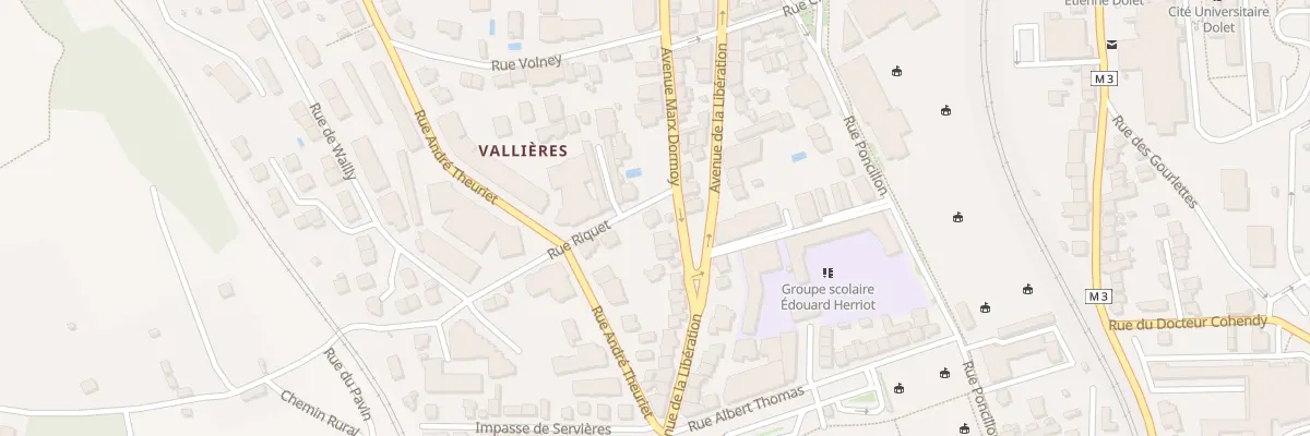 Plan du 1 Rue Riquet à Clermont-Ferrand