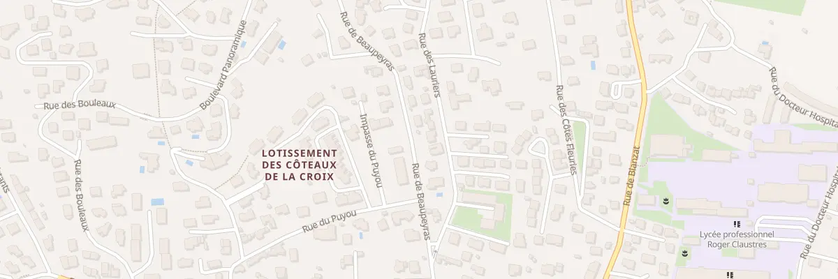 Plan du 130 Rue de Beaupeyras à Clermont-Ferrand