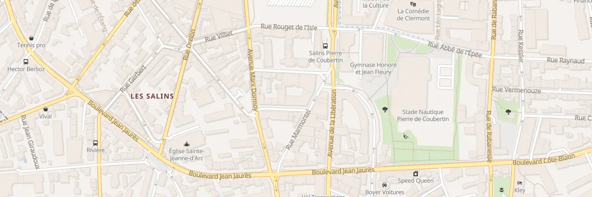 Plan du 9 Rue Barillot Veuve Coupelon à Clermont-Ferrand