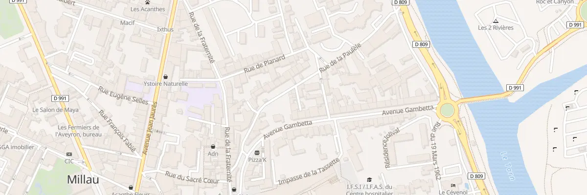 Plan du 14 Rue de la Paulèle à Millau