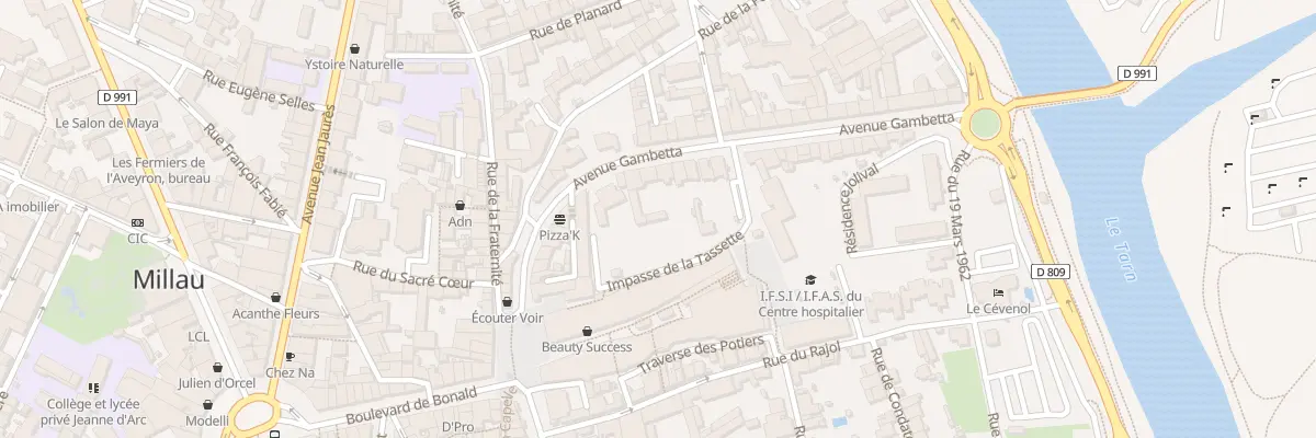 Plan du 18C Av Gambetta à Millau