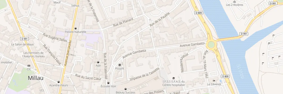 Plan du 15 Av Gambetta à Millau