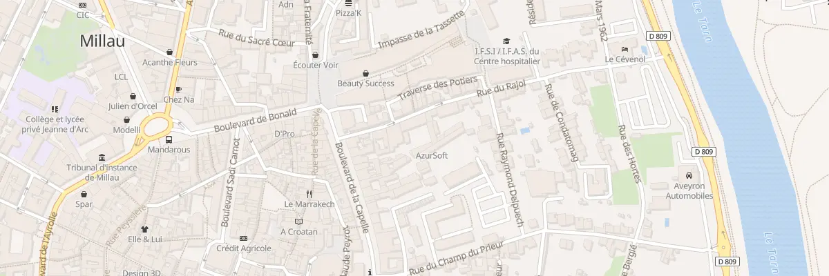 Plan du 16 Rue du Rajol à Millau