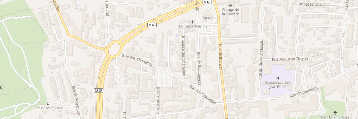 Plan du 9001 Imp des Chanelles à Clermont-Ferrand