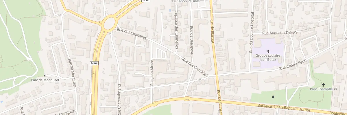 Plan du 11 Rue des Chanelles à Clermont-Ferrand