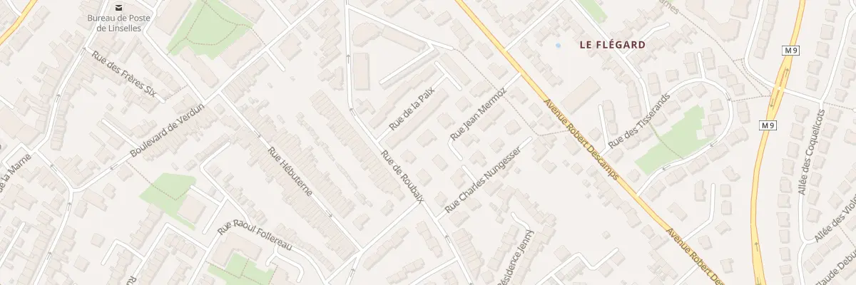 Plan du 8 Rue Jean Mermoz à Linselles