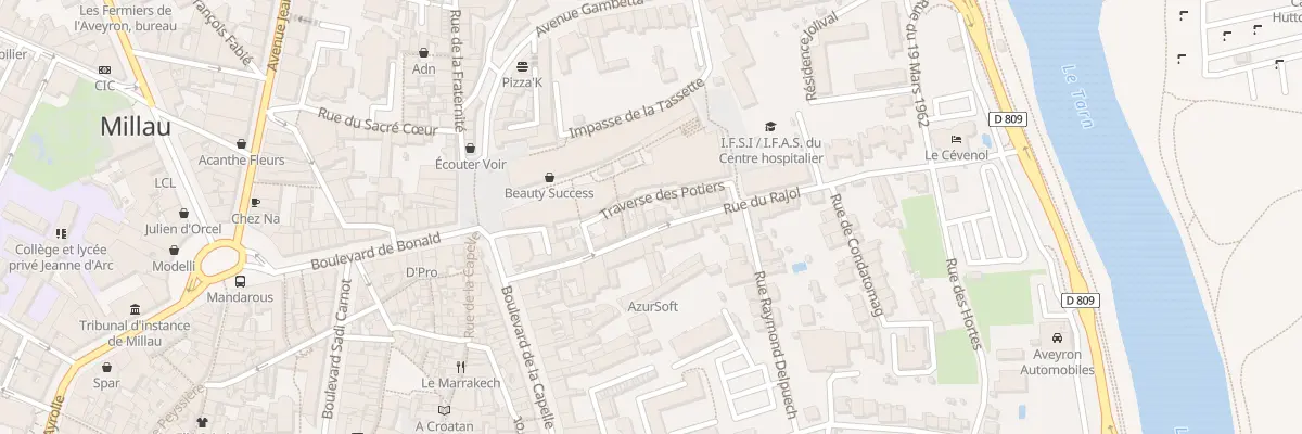 Plan du 31 Rue du Rajol à Millau