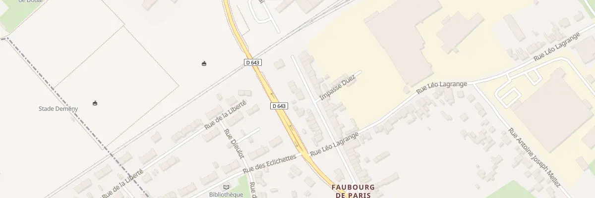 Plan du 74 Rue du Faubourg de Paris à Douai