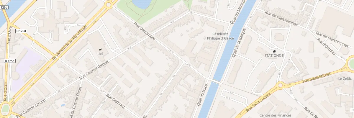 Plan du 91 Rue Delcambre à Douai