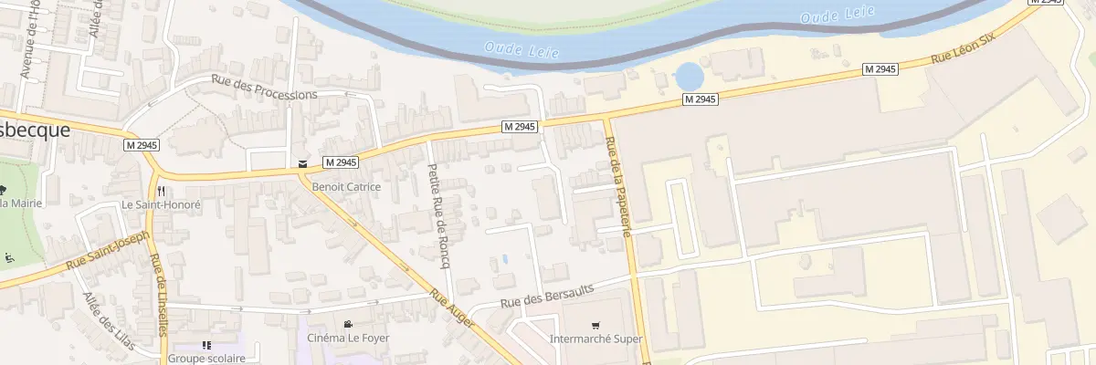 Plan de la Rue Léon Six à Bousbecque