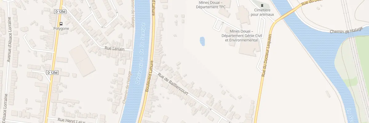 Plan du 256 Rue de Bailliencourt à Douai