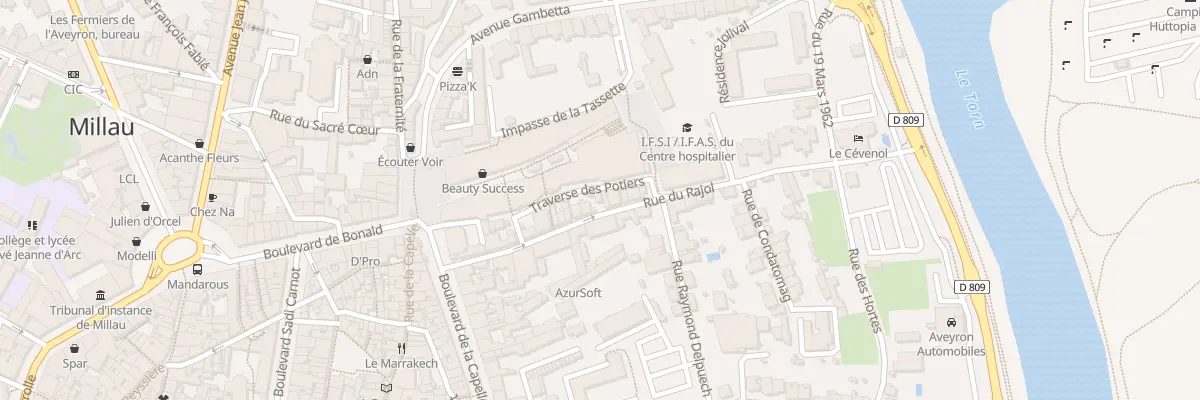 Plan du 37 Rue du Rajol à Millau