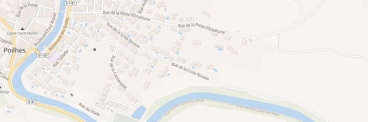Plan du 11 Rue de la Croix Rousse à Poilhes