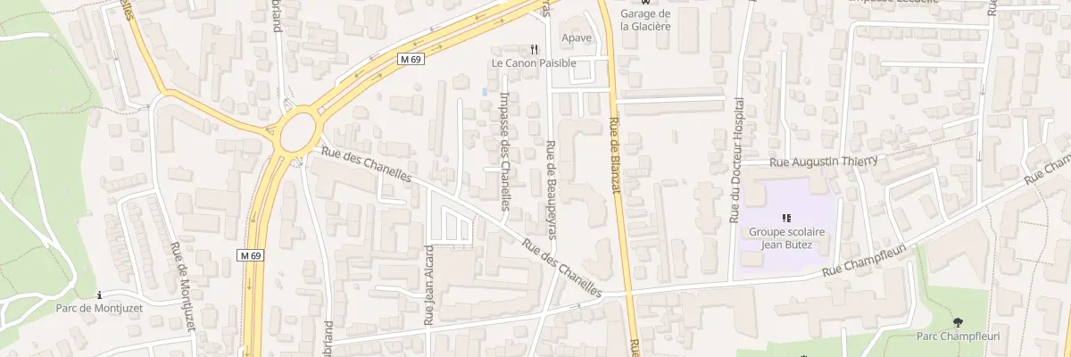 Plan du 21 Rue de Beaupeyras à Clermont-Ferrand