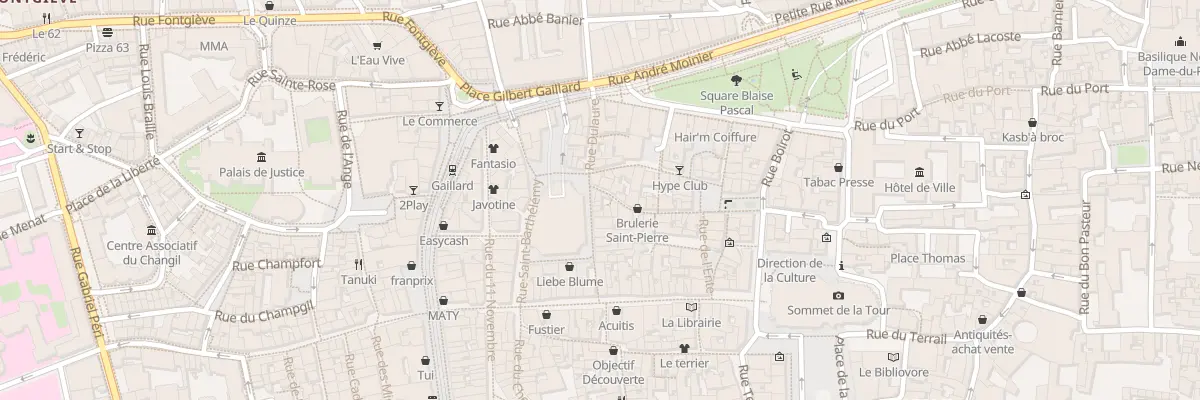 Plan du 18 Pl Saint-Pierre à Clermont-Ferrand