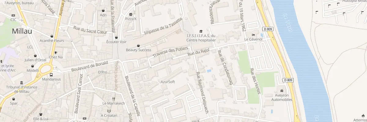 Plan du 28 Rue du Rajol à Millau