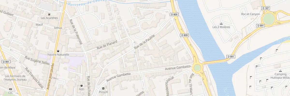 Plan du 30T Rue de la Paulèle à Millau
