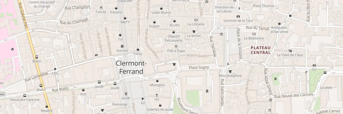Plan du 6 Rue de la Prefecture à Clermont-Ferrand
