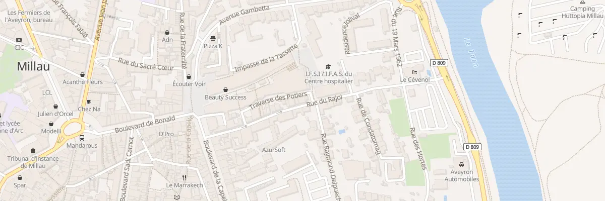 Plan du 57 Rue du Rajol à Millau