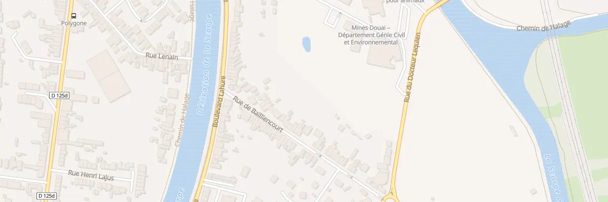 Plan du 184 Rue de Bailliencourt à Douai