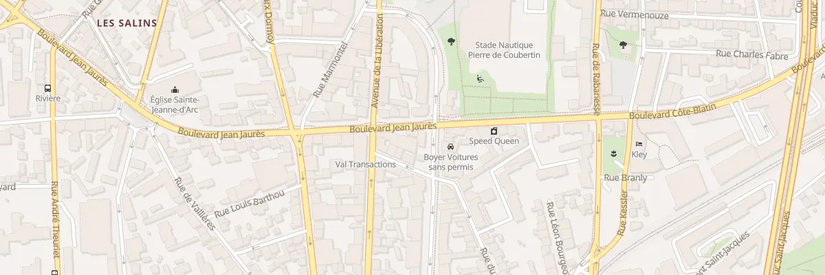 Plan du 25 Bd Jean Jaurès à Clermont-Ferrand