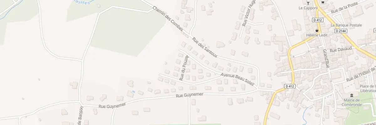 Plan du 12 Rue du Pouzet à Combronde