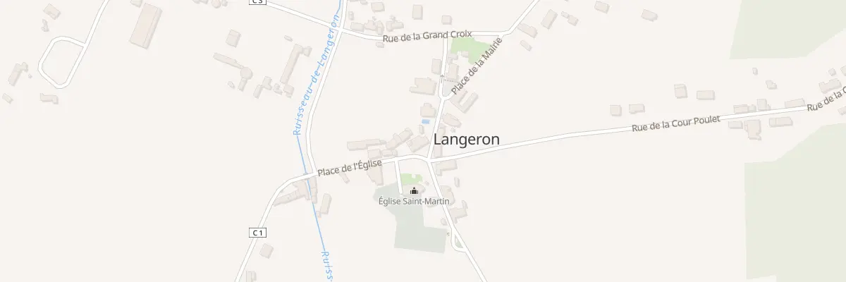 Plan du 1 Pl de l’Église à Langeron