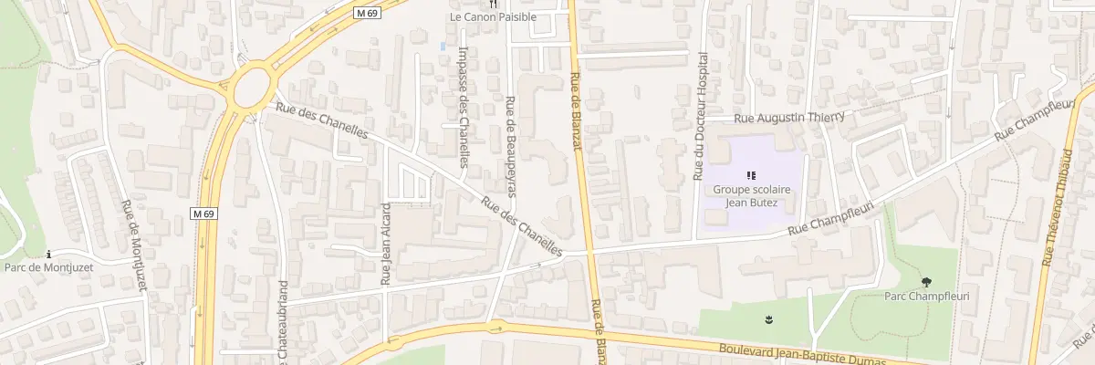 Plan du 14 Rue de Beaupeyras à Clermont-Ferrand