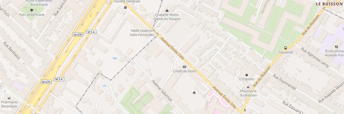 Plan du 36 Av Emile Zola à Lille