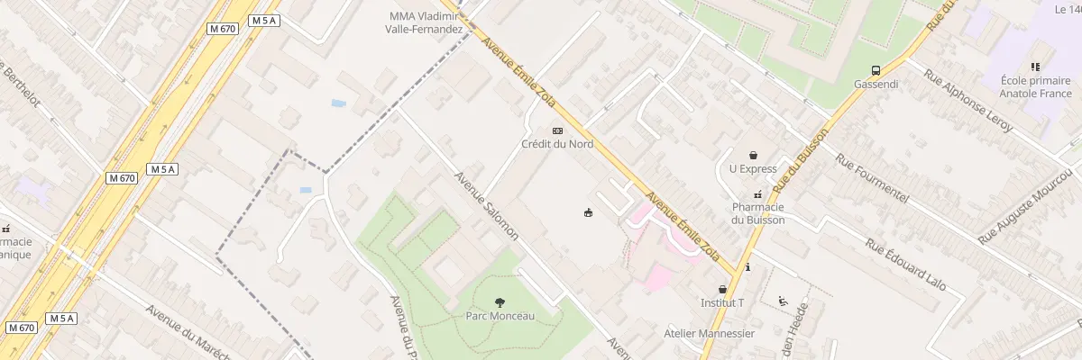 Plan du 24 Av Emile Zola à Lille