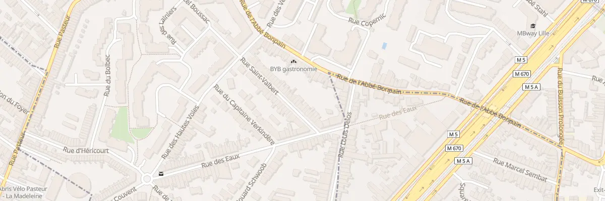 Plan du 16 Rue Saint-Valbert à Marcq-en-Barœul