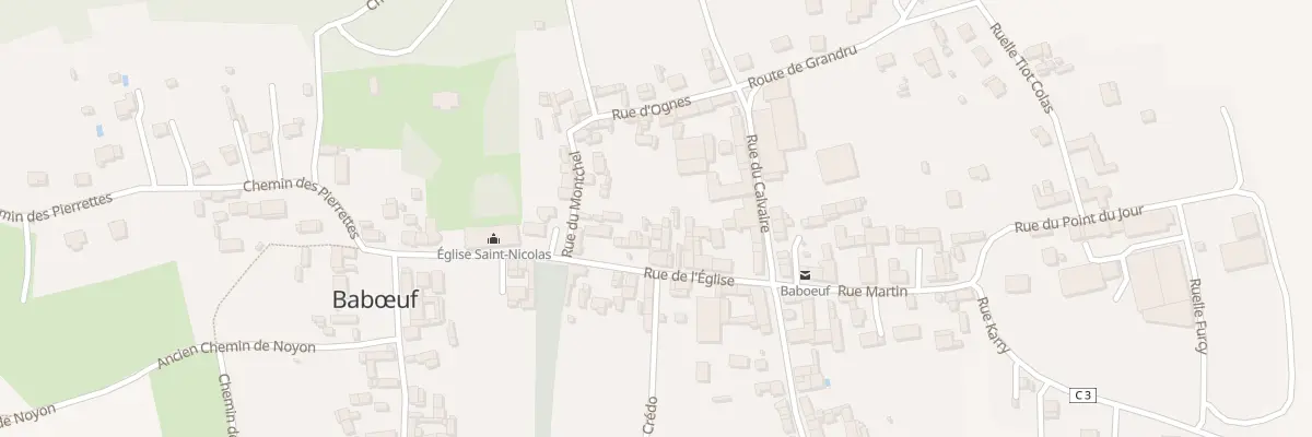 Plan du 181 Rue de l’Eglise à Babœuf