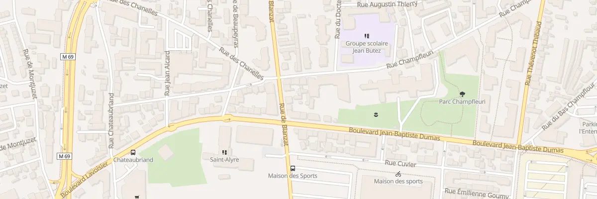 Plan du 66 Rue de Blanzat à Clermont-Ferrand