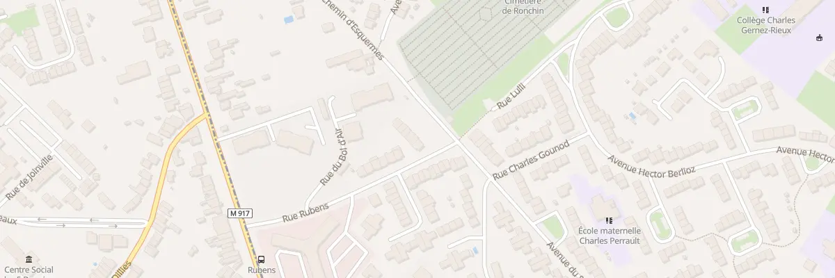 Plan du 10 Av du 8 Mai 1945 à Ronchin