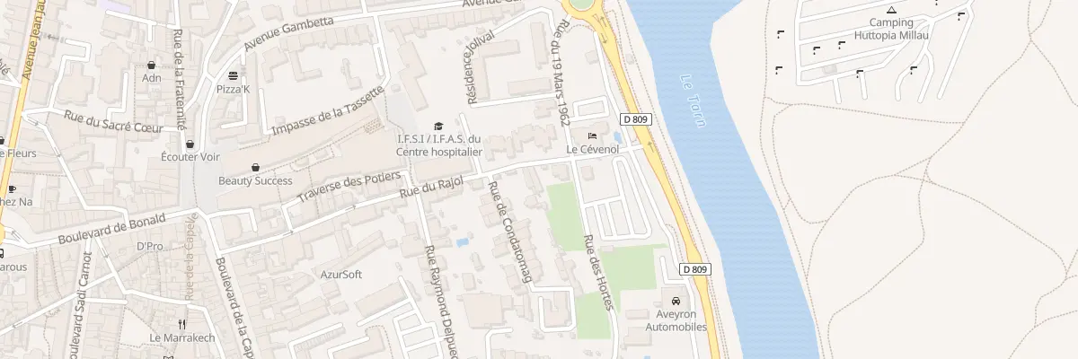 Plan du 46 Rue du Rajol à Millau