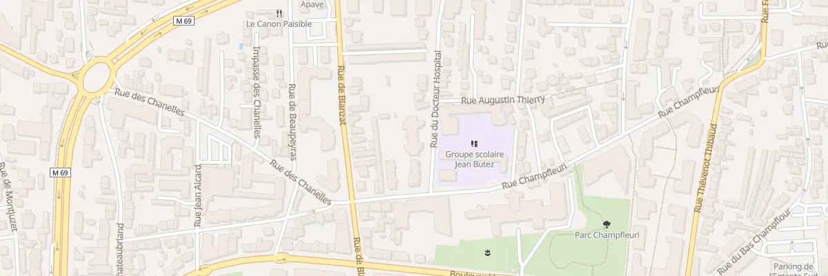 Plan du 19 Rue Docteur Hospital à Clermont-Ferrand