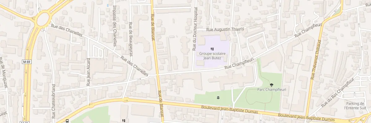 Plan du 1 Rue Docteur Hospital à Clermont-Ferrand