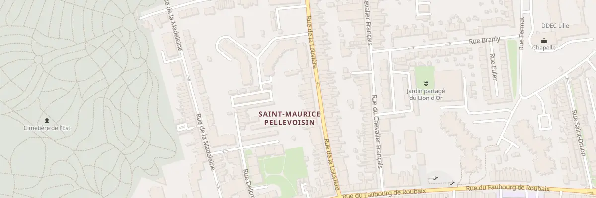 Plan du 33 Rue de la Louvière à Lille