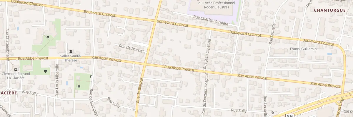 Plan du 72 Rue abbé Prevost à Clermont-Ferrand