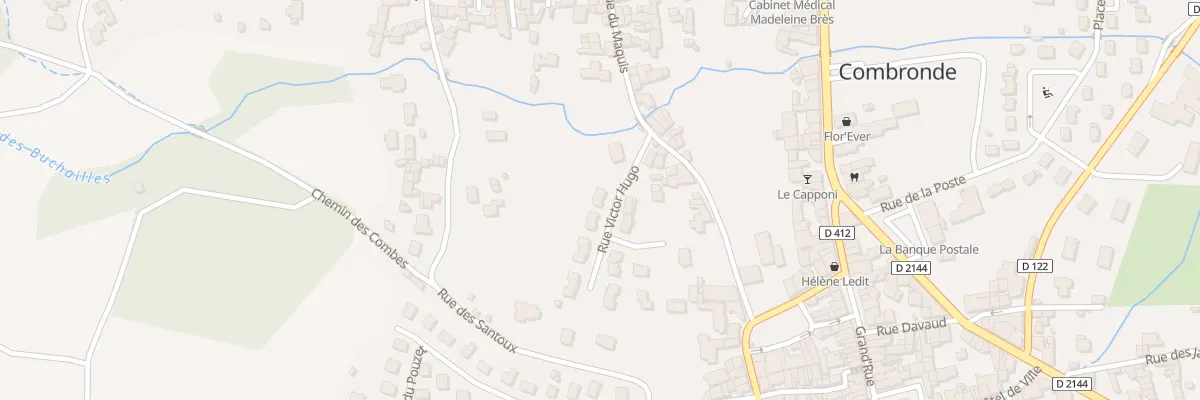 Plan du 12 Rue Victor Hugo à Combronde